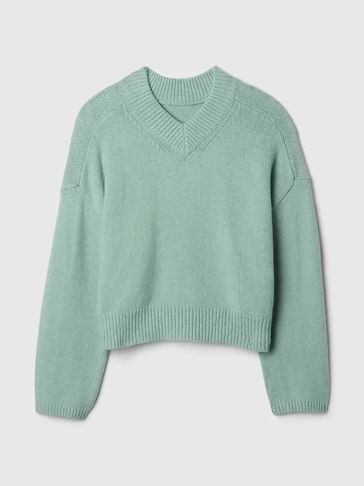 CashSoft Cropped hög V-ringad tröja CashSoft Cropped hög V-ringad tröja