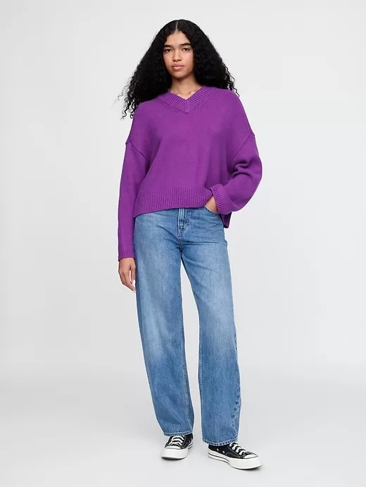 CashSoft Cropped hög V-ringad tröja CashSoft Cropped hög V-ringad tröja