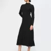 CashSoft Plisserad Rib Maxi Sweater Dress