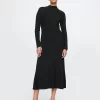 CashSoft Plisserad Rib Maxi Sweater Dress