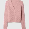 CashSoft Pointelle Cardigan