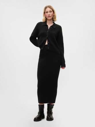 CashSoft Rib Maxi Sweater Kjol