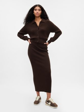 CashSoft Rib Maxi Sweater Kjol