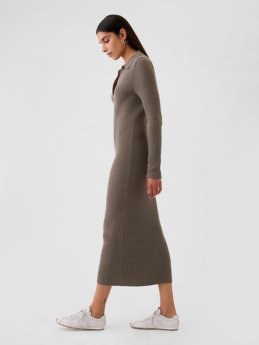 CashSoft Rib Midi Polo Sweater Dress CashSoft Rib Midi Polo Sweater Dress