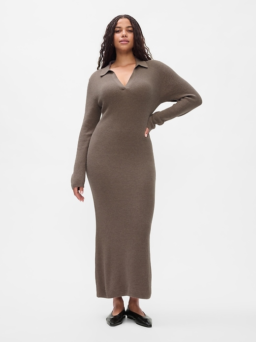 CashSoft Rib Midi Polo Sweater Dress CashSoft Rib Midi Polo Sweater Dress
