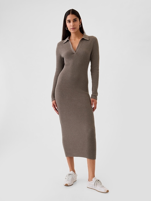 CashSoft Rib Midi Polo Sweater Dress CashSoft Rib Midi Polo Sweater Dress