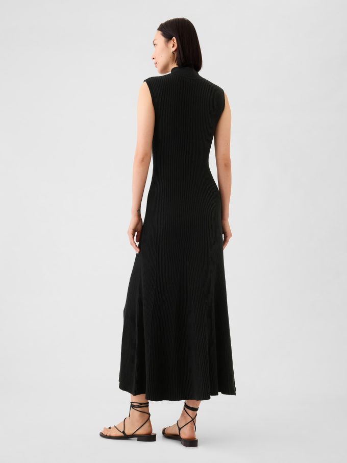 CashSoft Rib Mockneck Maxi Sweater Dress