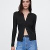 CashSoft Rib Polo Cardigan