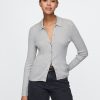 CashSoft Rib Polo Cardigan