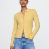 CashSoft Rib Polo Cardigan