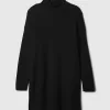 CashSoft Rib Turtleneck Mini Sweater Dress