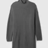 CashSoft Rib Turtleneck Mini Sweater Dress