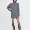 CashSoft Rib Turtleneck Mini Sweater Dress