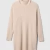 CashSoft Rib Turtleneck Mini Sweater Dress