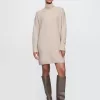CashSoft Rib Turtleneck Mini Sweater Dress