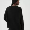 CashSoft Shaker-Stitch Crewneck-tröja