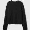 CashSoft Shaker-Stitch Crewneck-tröja