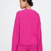 CashSoft Shaker-Stitch Crewneck-tröja