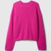 CashSoft Shaker-Stitch Crewneck-tröja