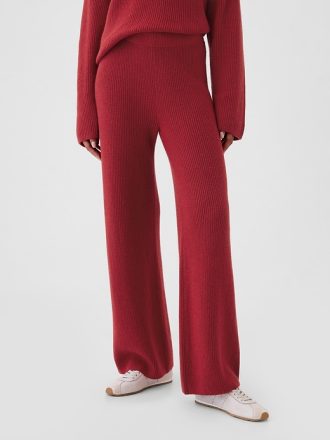 CashSoft Shaker-Stitch Sweater Byxor