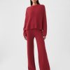 CashSoft Shaker-Stitch Sweater Byxor