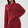 CashSoft Shaker-Stitch Sweater Byxor