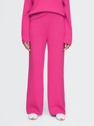CashSoft Shaker-Stitch Sweater Byxor