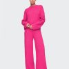 CashSoft Shaker-Stitch Sweater Byxor