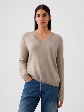 CashSoft tröja med V-ringad