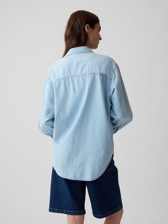Chambray denim stor skjorta