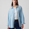 Chambray denim stor skjorta