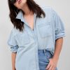 Chambray denim stor skjorta