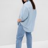Chambray denim stor skjorta
