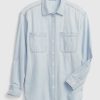 Chambray denim stor skjorta