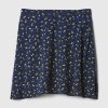 Crepe blommig mini kjol