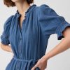 Crinkle Gauze Denim Miniklänning