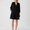 Crinkle Gauze Tiered Mini Dress