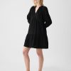 Crinkle Gauze Tiered Mini Dress