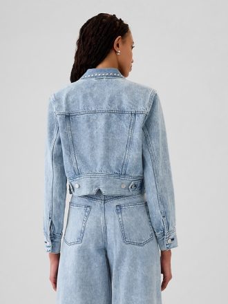 Cropped Dubbed Icon Denim Jacka