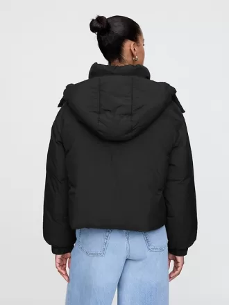 Cropped Duvet Wrap Puffer Jacka