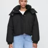 Cropped Duvet Wrap Puffer Jacka