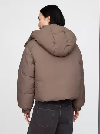 Cropped Duvet Wrap Puffer Jacka