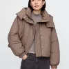 Cropped Duvet Wrap Puffer Jacka