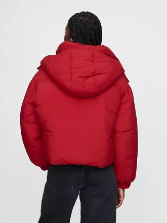 Cropped Duvet Wrap Puffer Jacka