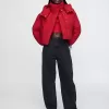 Cropped Duvet Wrap Puffer Jacka
