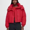 Cropped Duvet Wrap Puffer Jacka