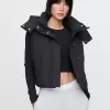 Cropped Duvet Wrap Puffer Väst