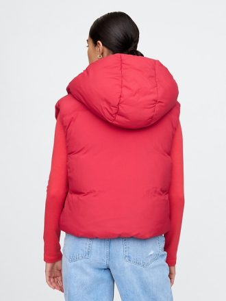 Cropped Duvet Wrap Puffer Väst