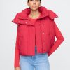 Cropped Duvet Wrap Puffer Väst