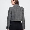 Cropped Herringbone Jacka
